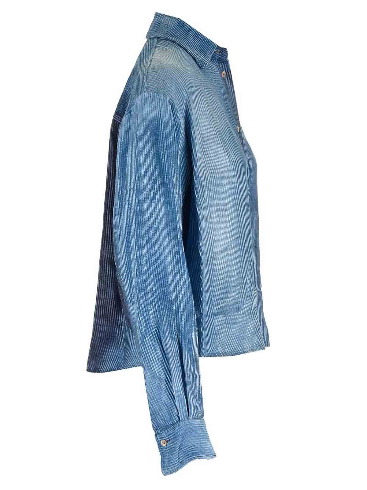 Forte Forte Velvet Overshirt In Blue