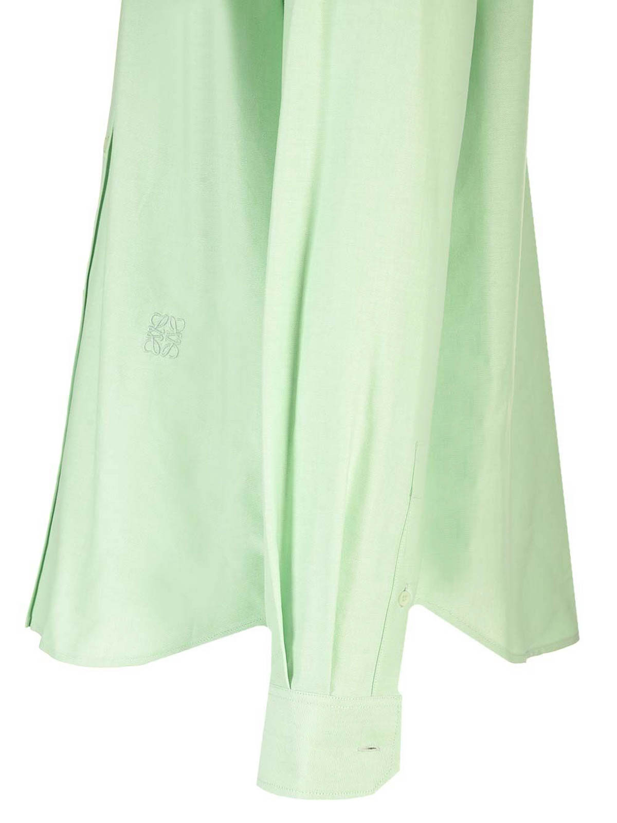 Loewe Cotton Shirt Shirts Green In Green