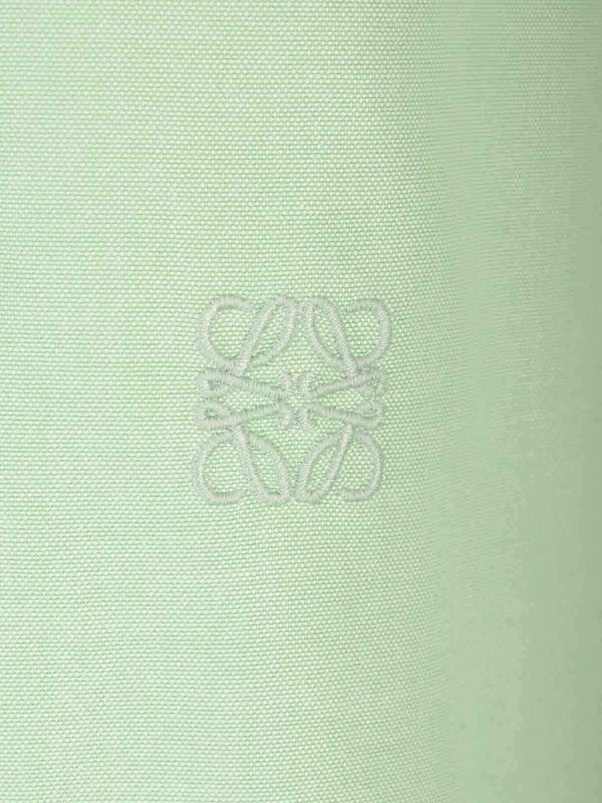 Loewe Cotton Shirt Shirts Green In Green