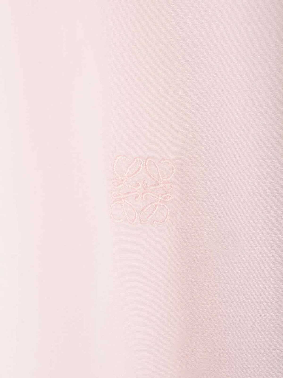 Loewe Cotton Poplin Shirt Classic Rose In Pink