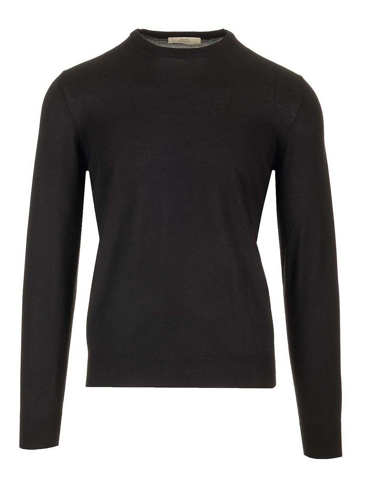 Mauro Ottaviani Crewneck Sweater In Wish Wool Knitwear Black In Black