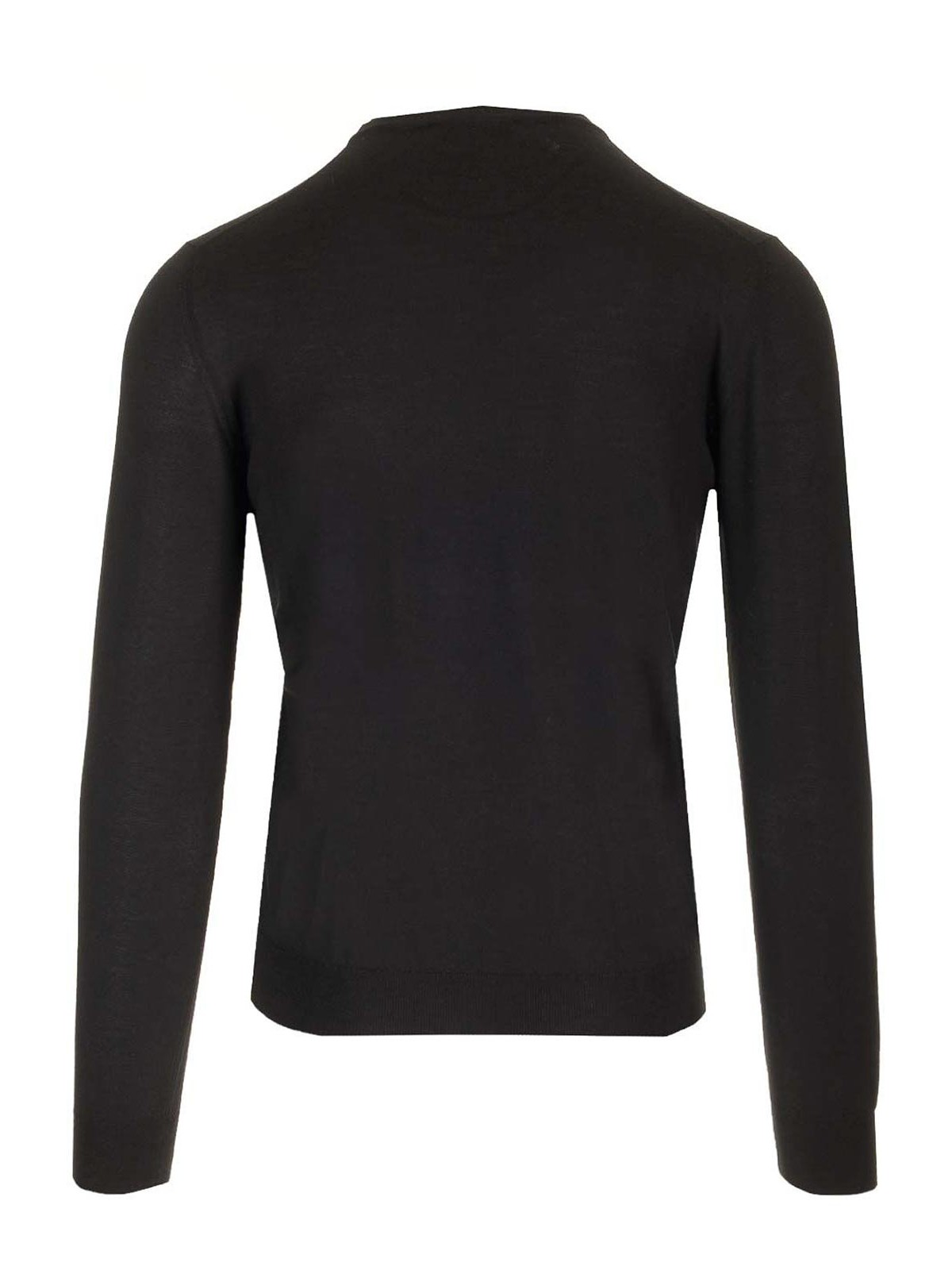 Mauro Ottaviani Crewneck Sweater In Wish Wool Knitwear Black In Black
