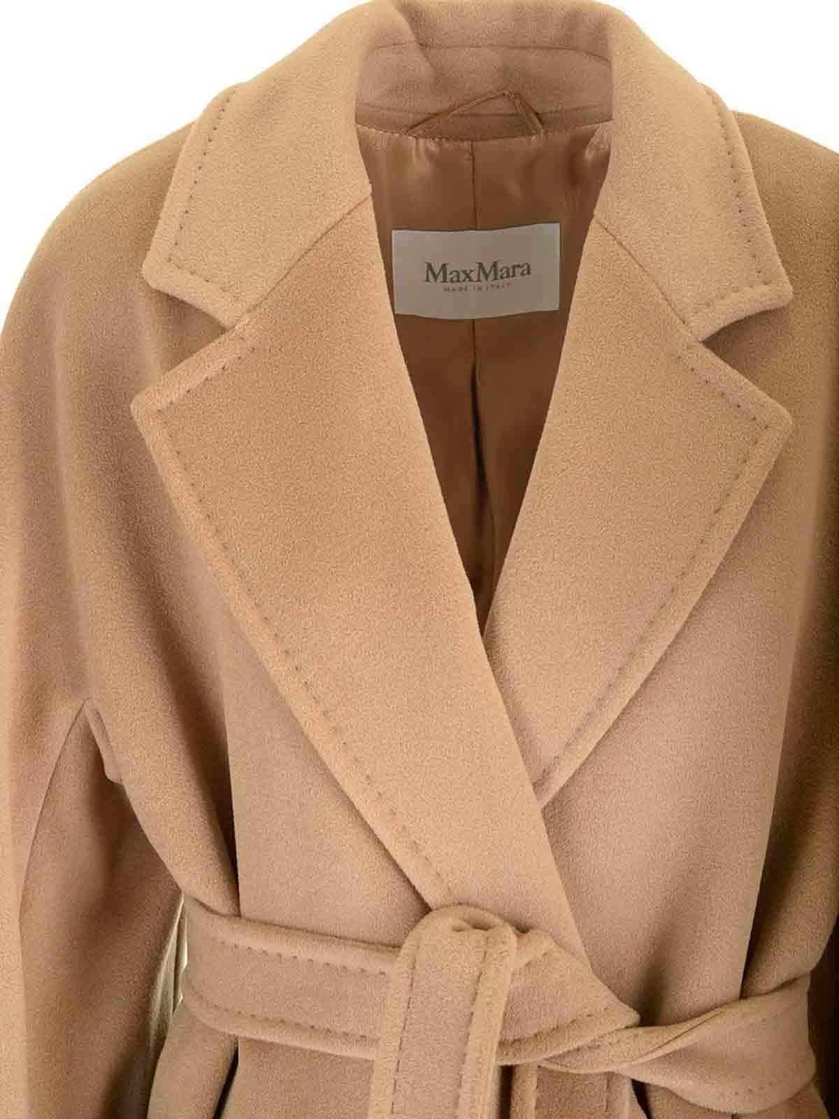 Max Mara Ludmilla Cashmere-felt Coat In Brown