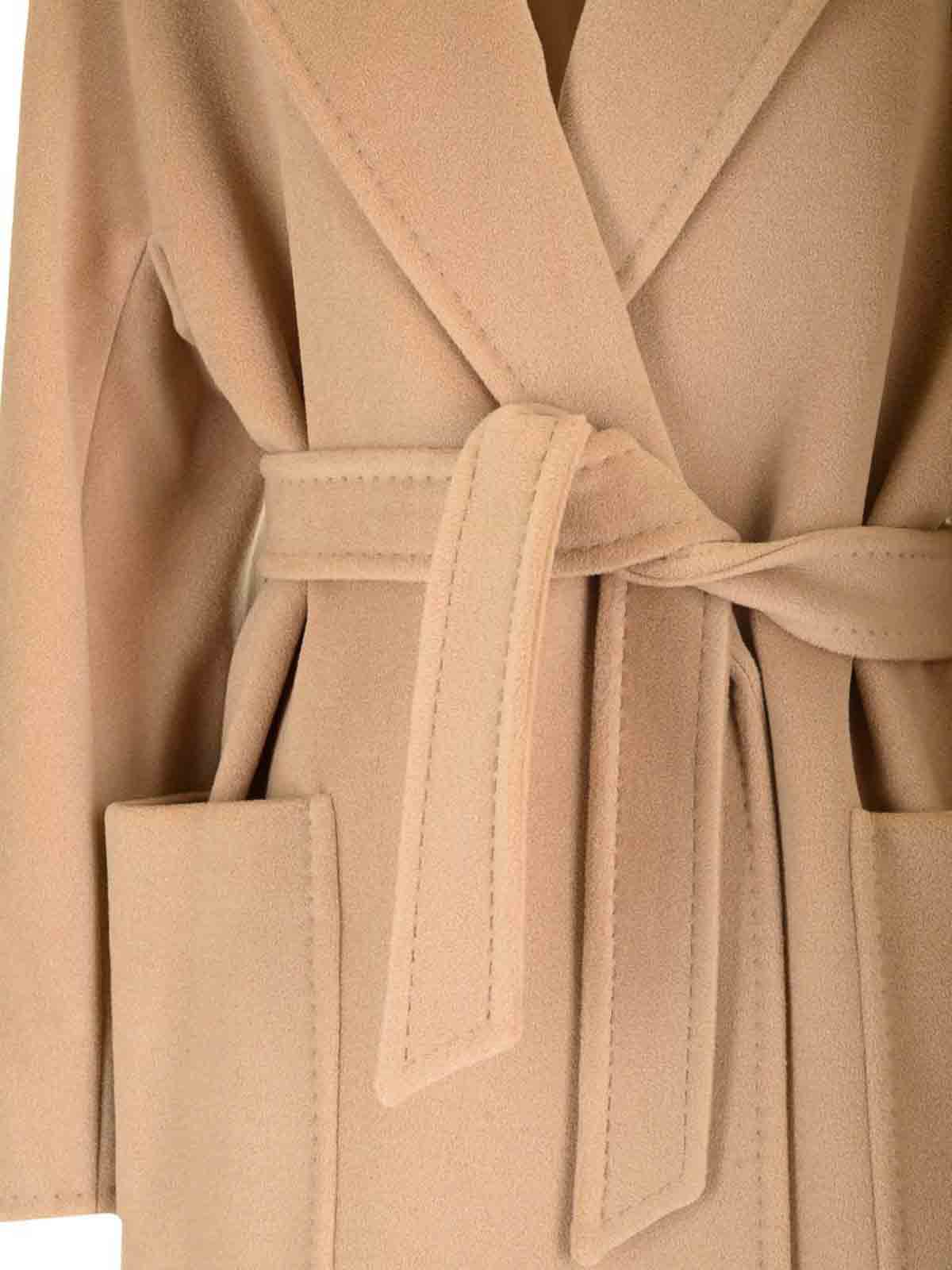 Max Mara Ludmilla Cashmere-felt Coat In Brown