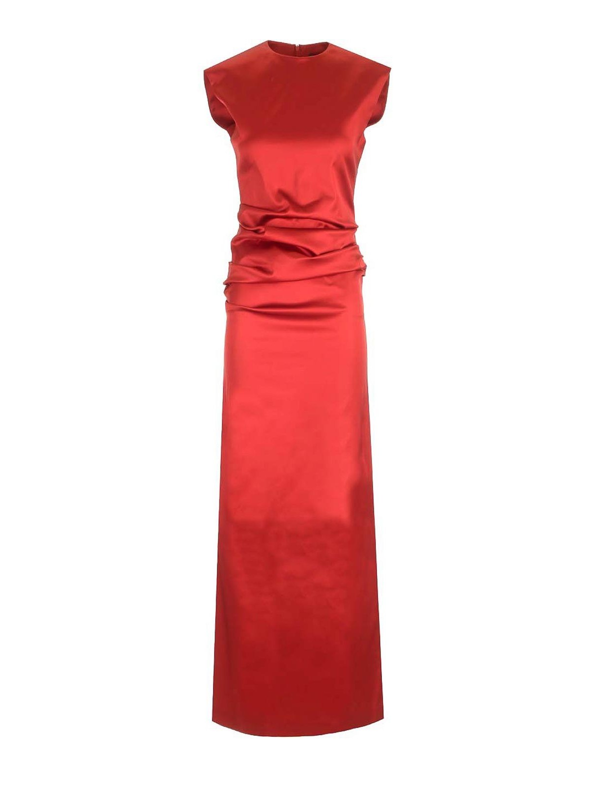 Max Mara Rea Long Sleeveless Dress In Red