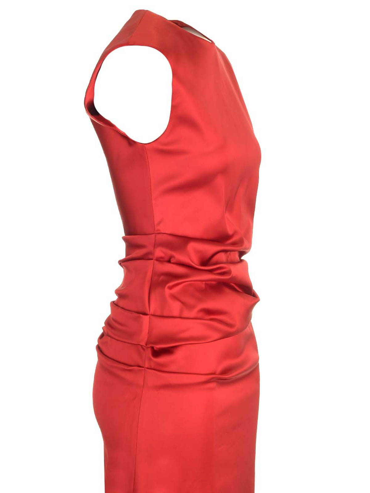 Max Mara Rea Long Sleeveless Dress In Red