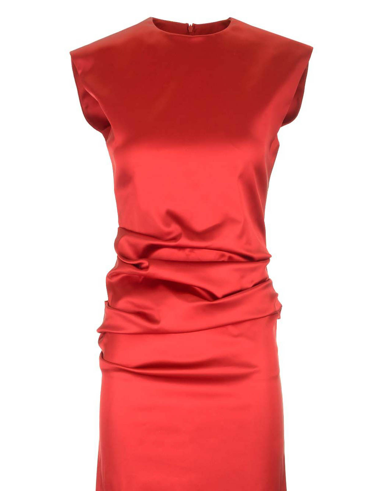 Max Mara Rea Long Sleeveless Dress In Red