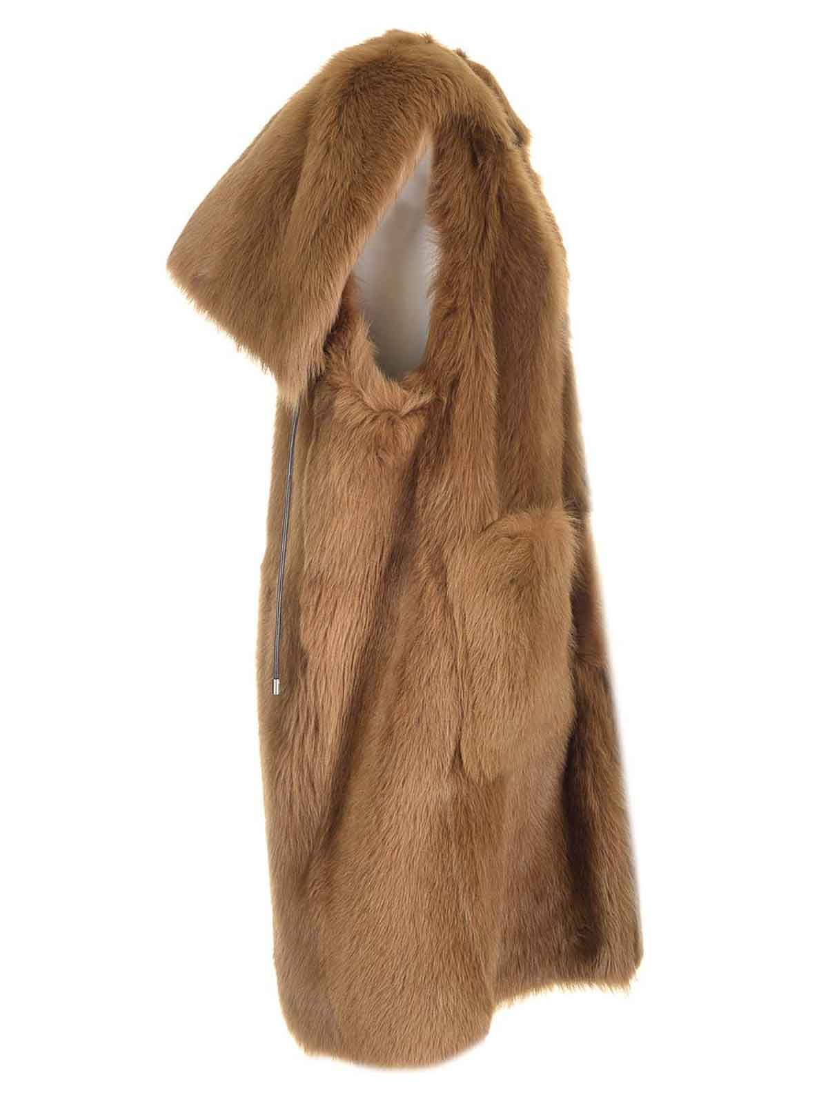 Max Mara Oversized Amica Vest In Brown