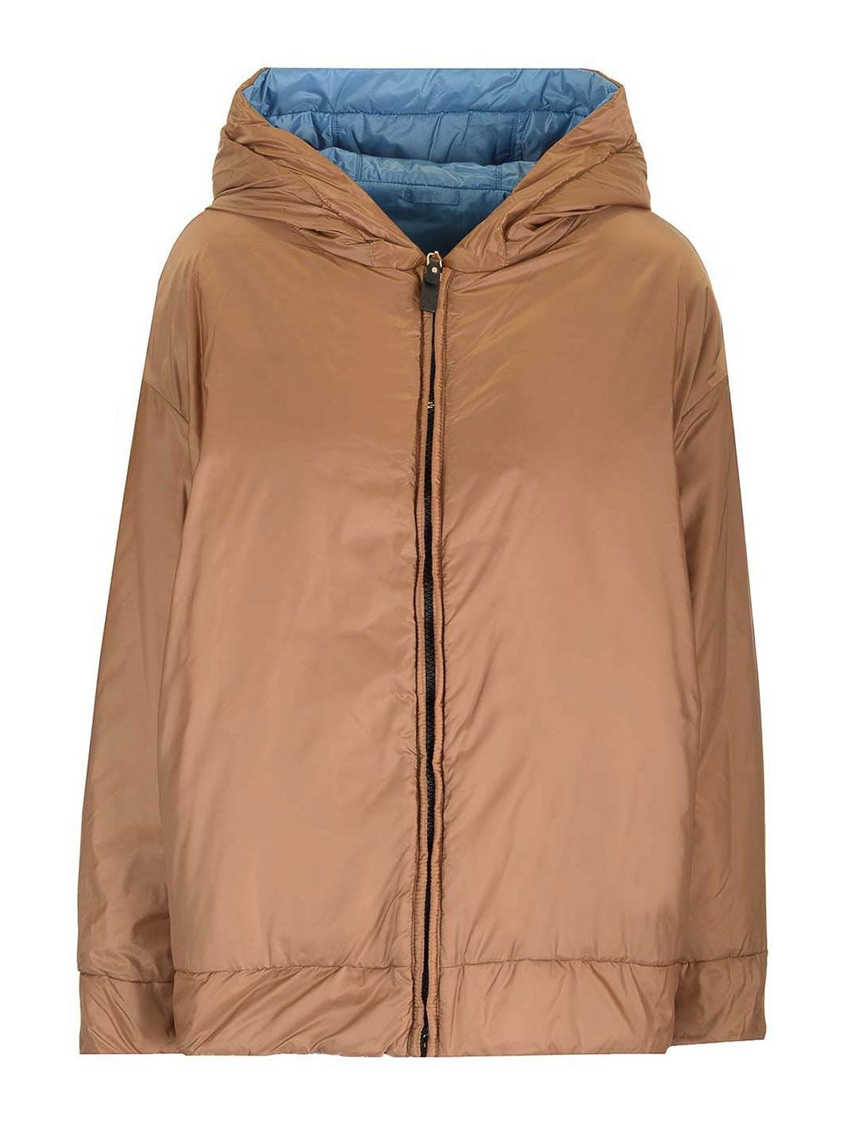 Max Mara The Cube Light-blue Polyester Padded Jacket In Blue