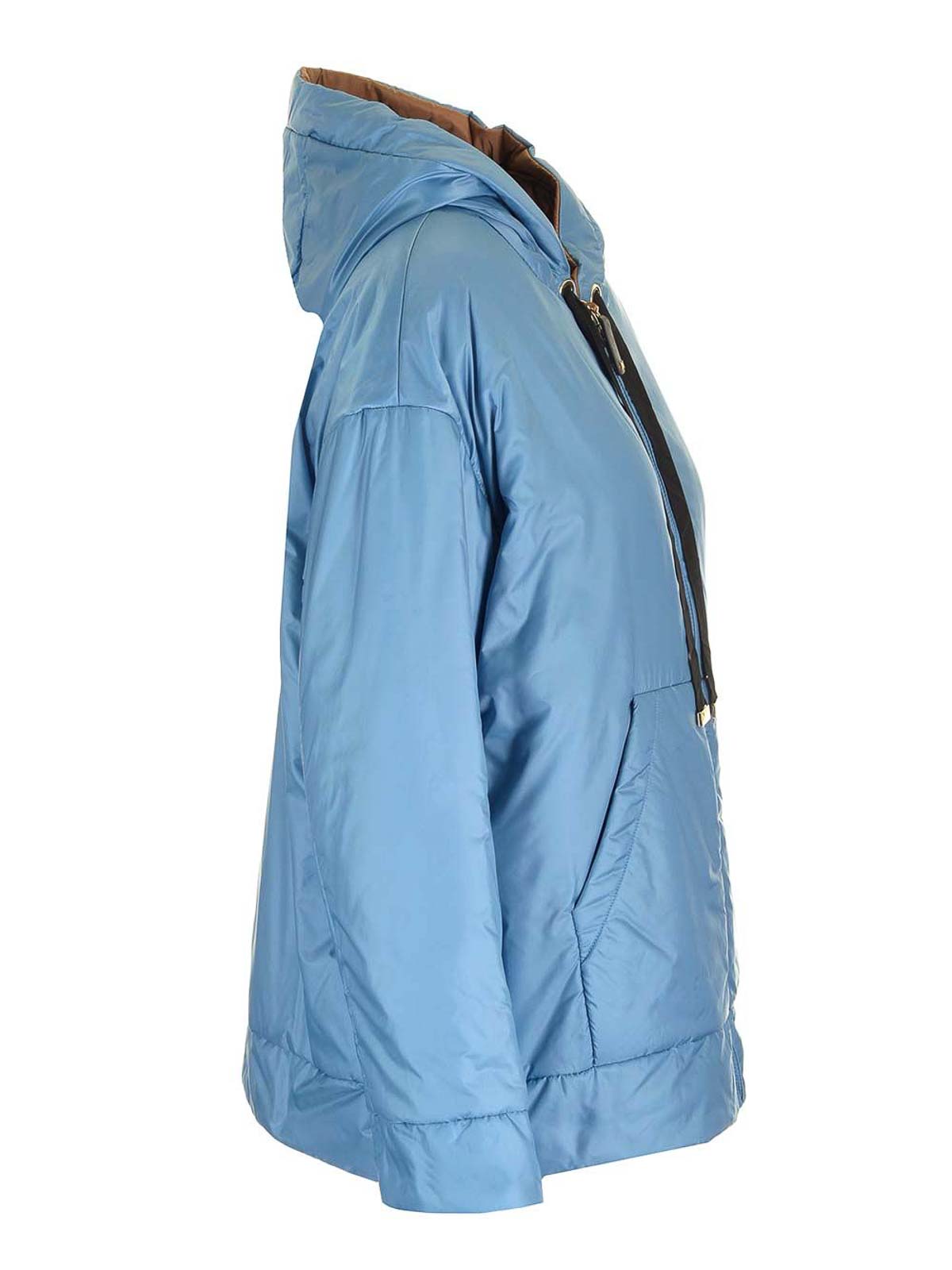 Max Mara The Cube Light-blue Polyester Padded Jacket In Blue