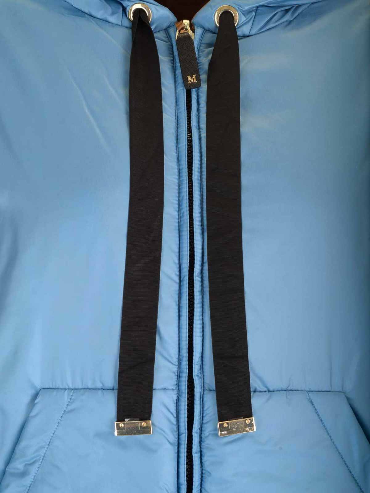 Max Mara The Cube Light-blue Polyester Padded Jacket In Blue