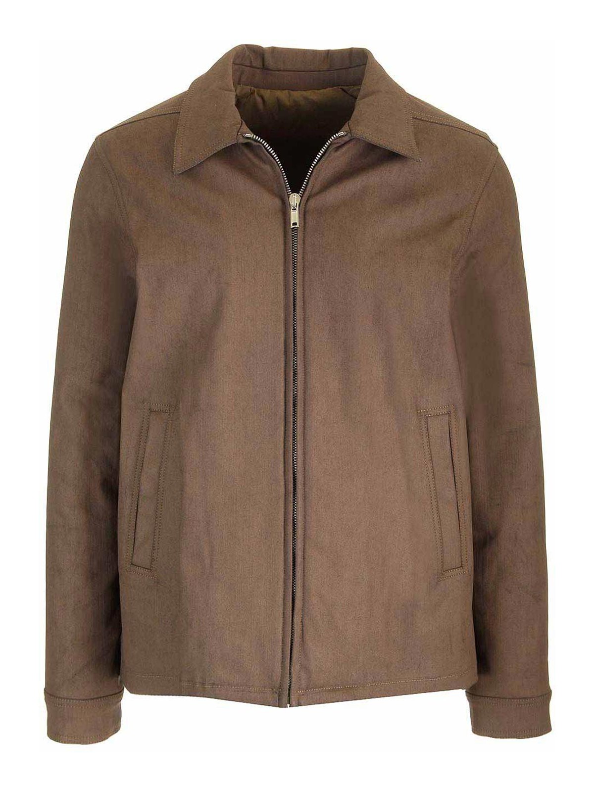 Rick Owens Porterville Leather Jacket In Brown