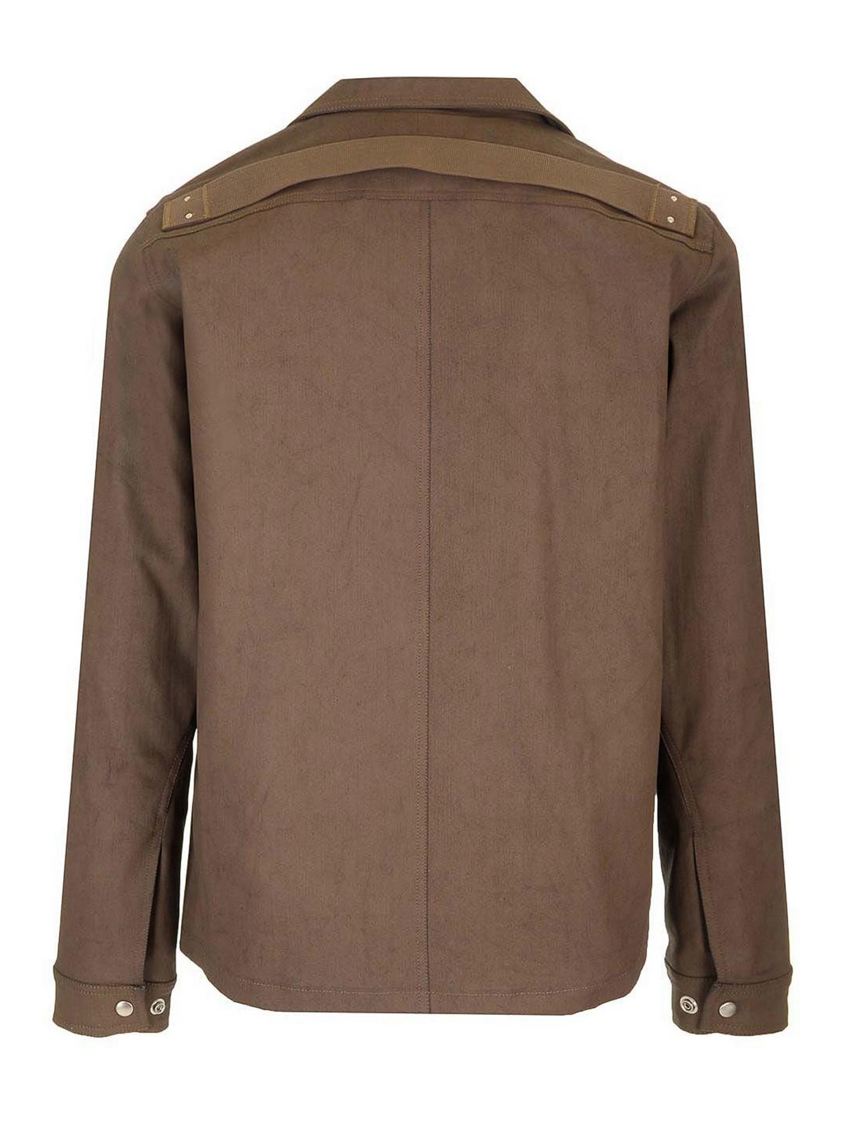 Rick Owens Porterville Leather Jacket In Brown