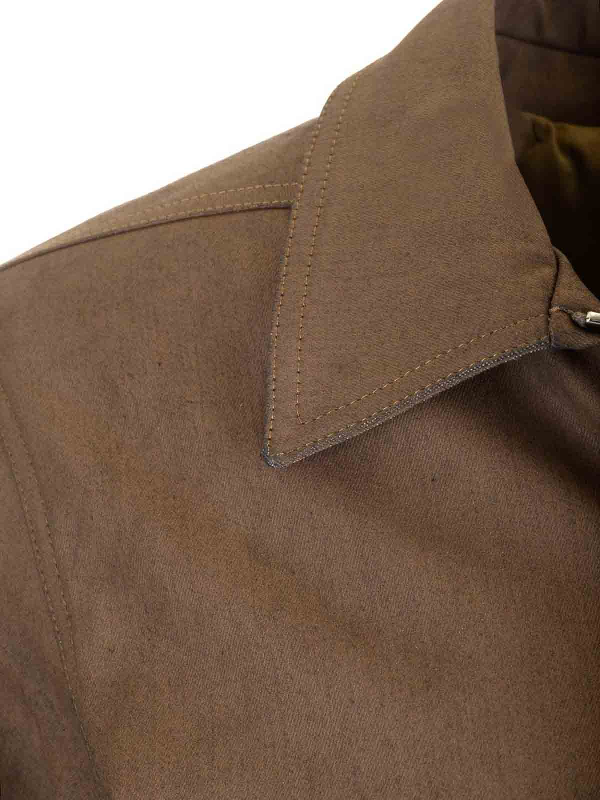 Rick Owens Porterville Leather Jacket In Brown