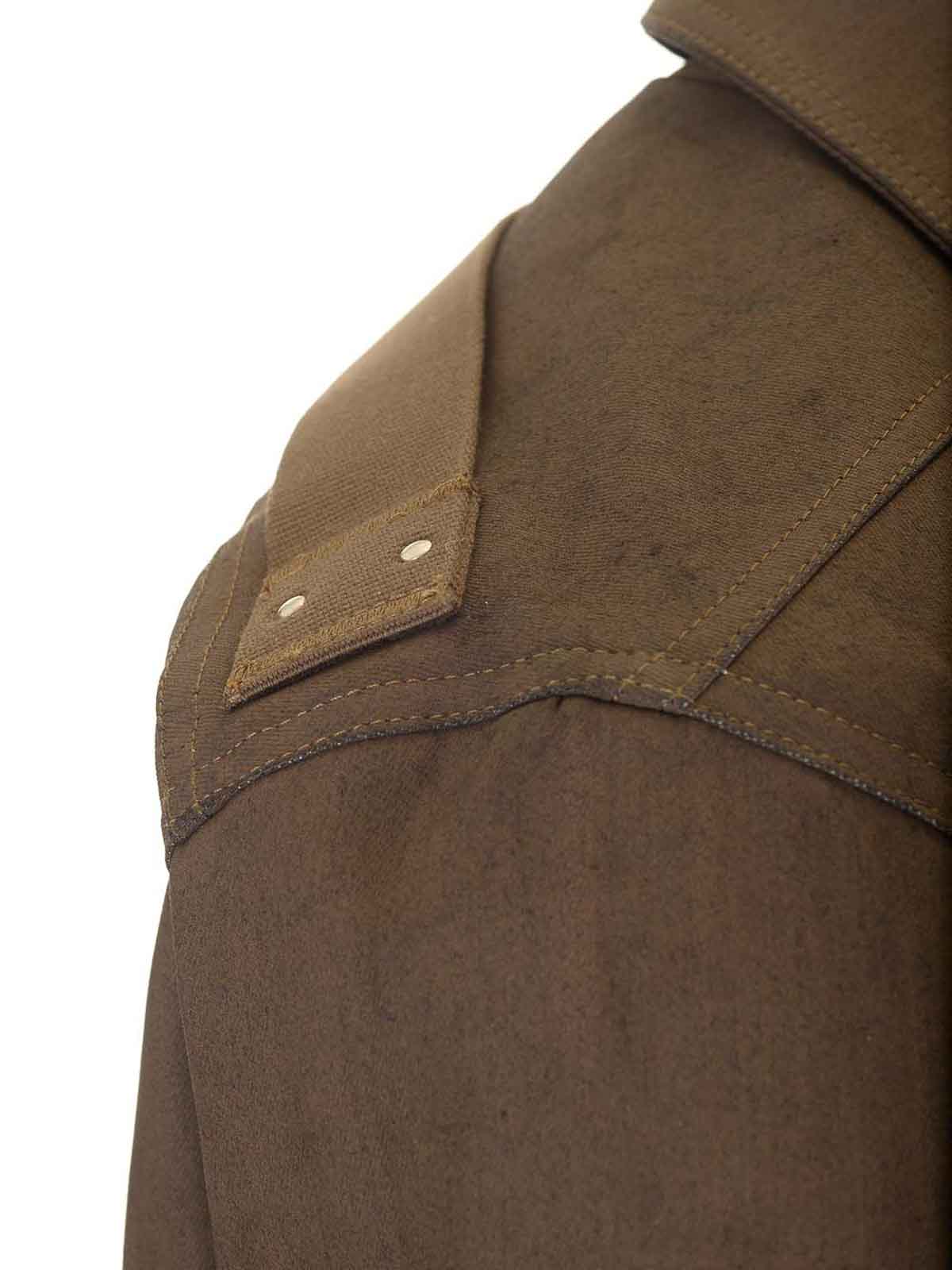 Rick Owens Porterville Leather Jacket In Brown