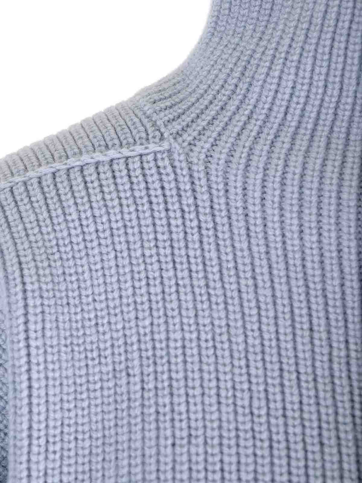 Rick Owens New Wool Sweater Knitwear Light Blue In Blue