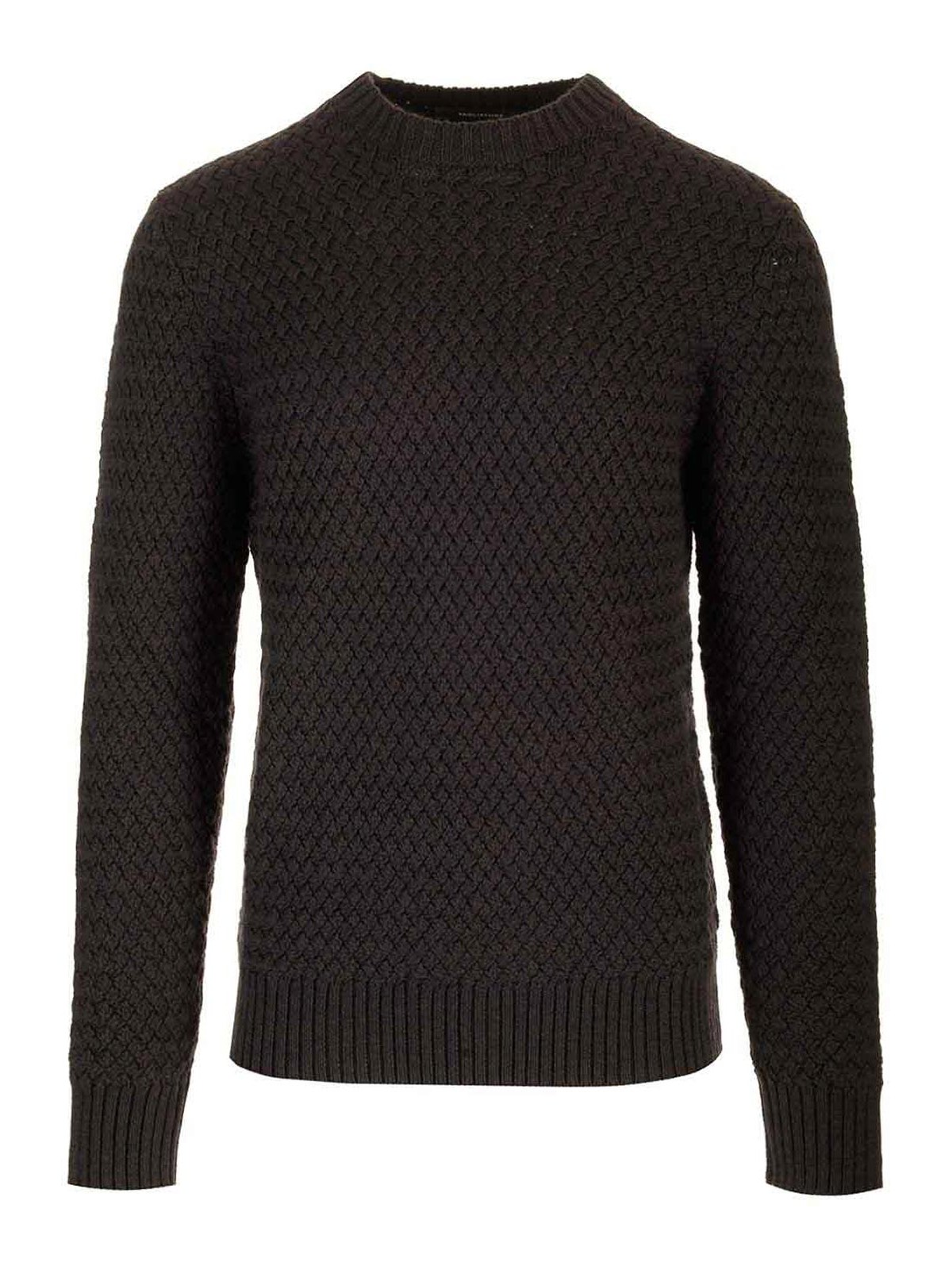 Tagliatore Crew Neck Sweater Knitwear Brown In Brown