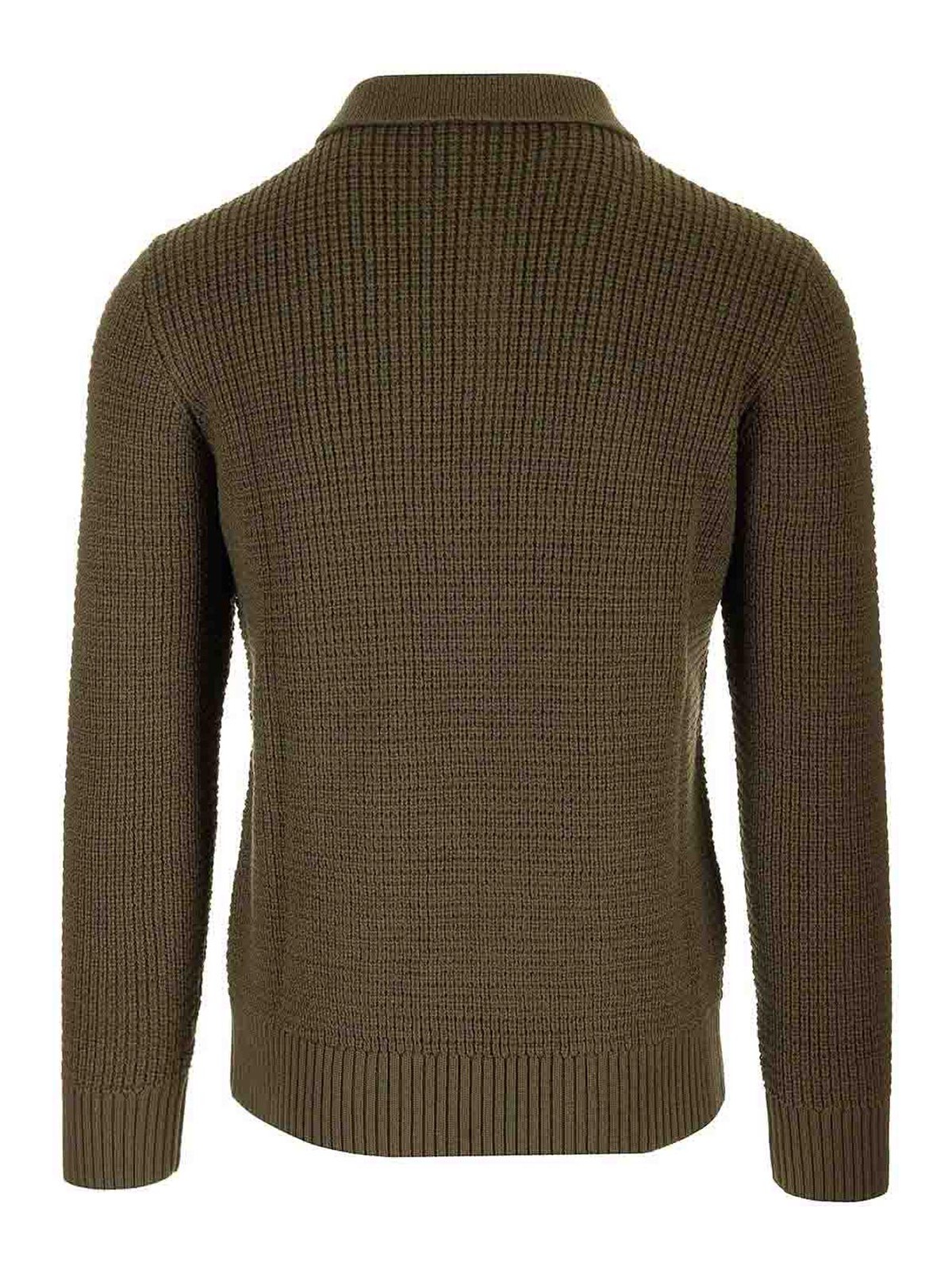 Tagliatore Long-sleeved Sweater In Green