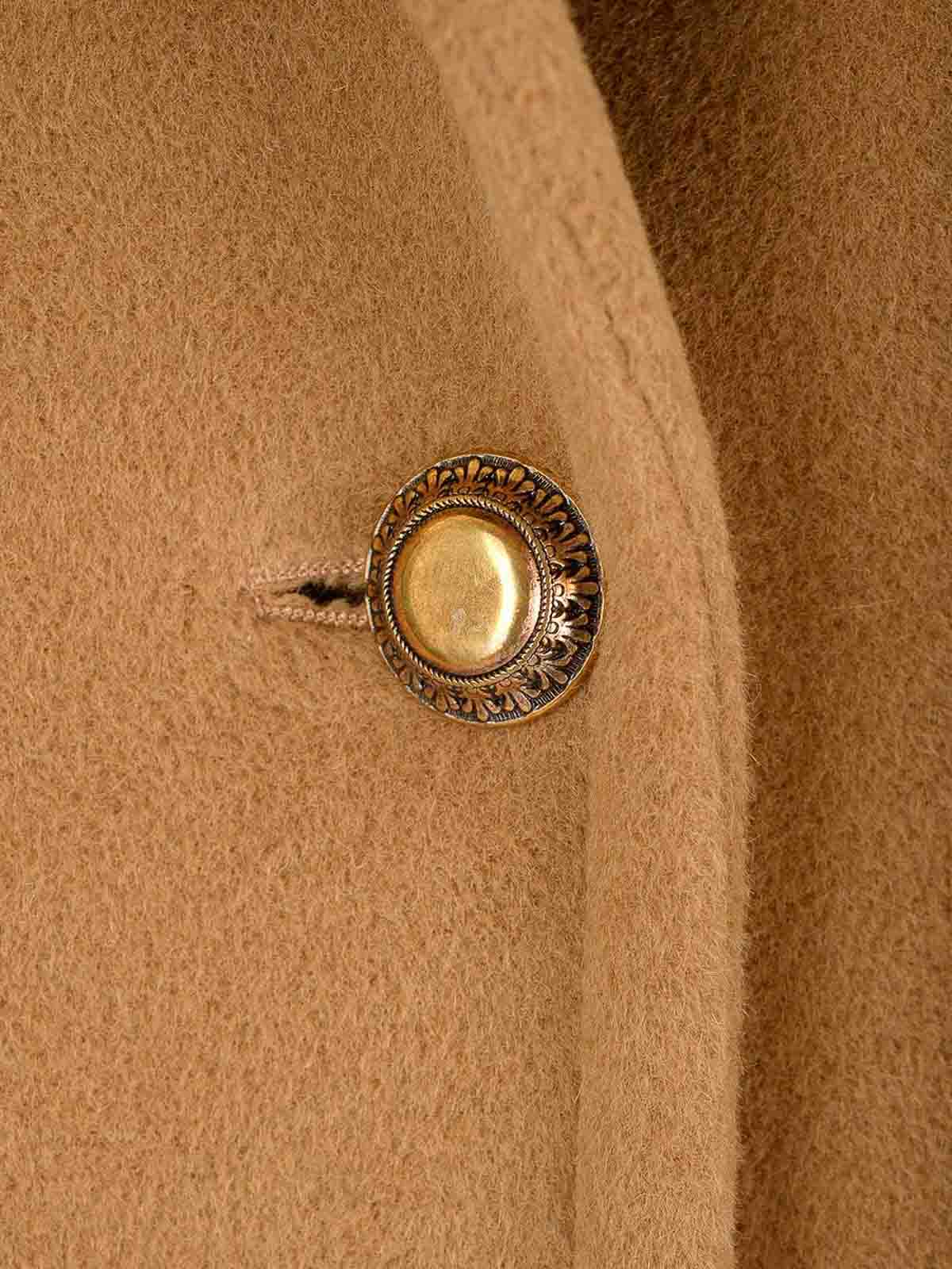 Tagliatore Beige Single-breasted Coat In Angora Blend In Brown