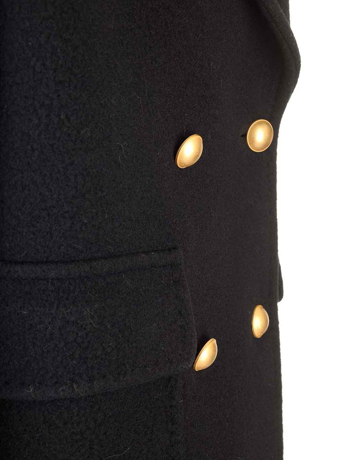 Tagliatore Lilian Wool Drill Coat In Black