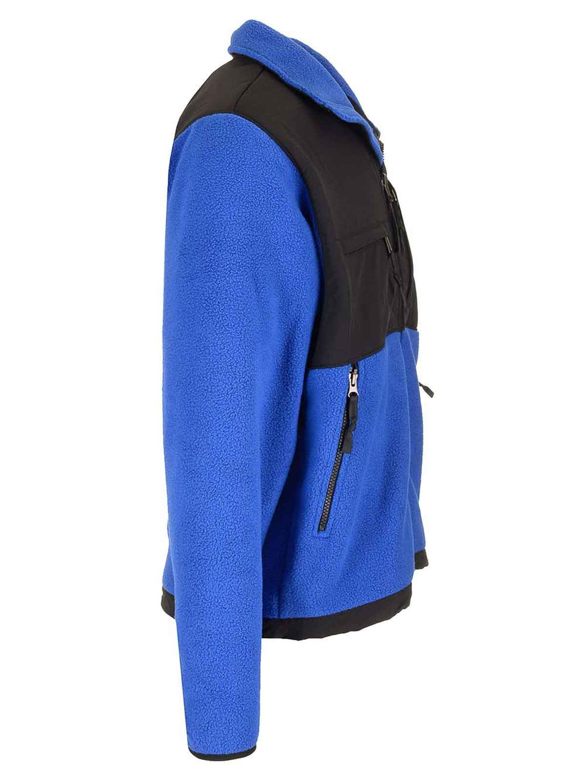 The North Face Mens Retro Denali Colour-block Fleece Jacket Blue In Blue
