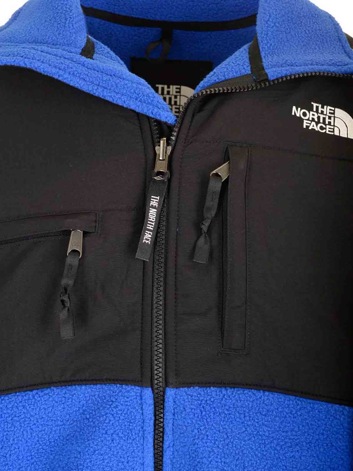 The North Face Mens Retro Denali Colour-block Fleece Jacket Blue In Blue