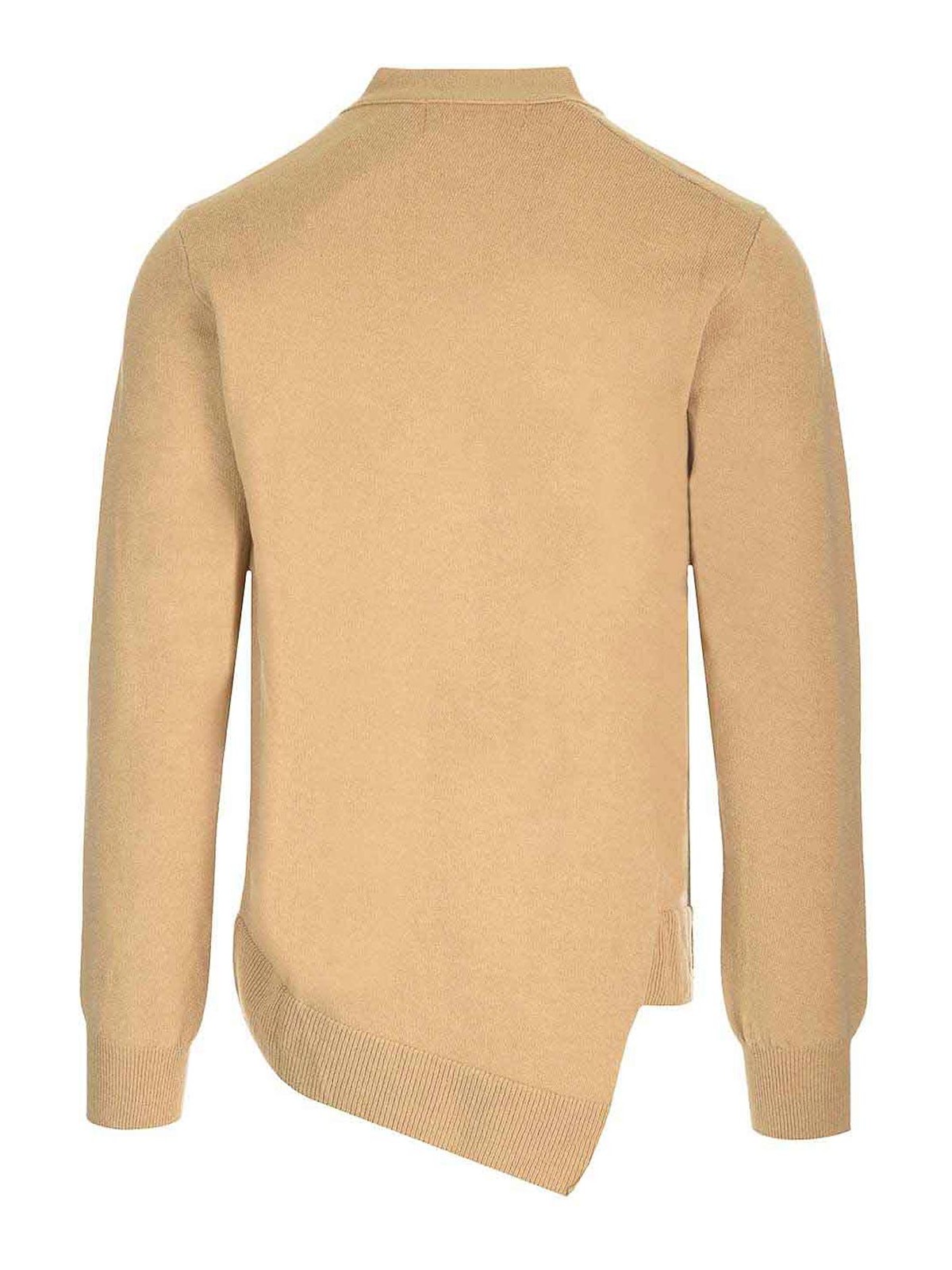 Comme Des Garçons Beige Cardigan X La Coste In Brown