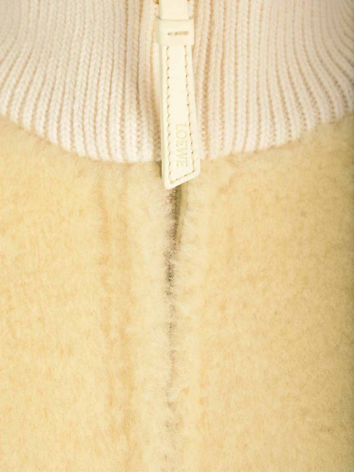 Loewe Wool And Sheraling Vest In Yellow