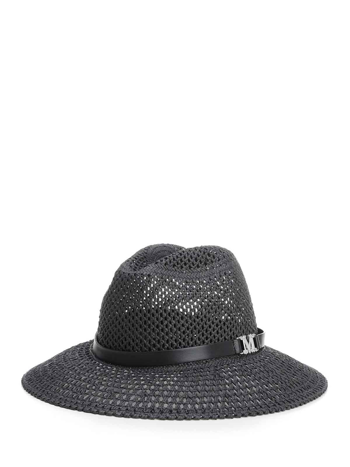 Max Mara Wide Brim Hat Hats Black In Black
