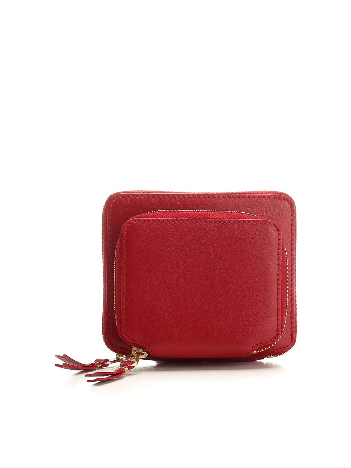 Comme Des Garçons Leather Wallet Wallets Red In Red