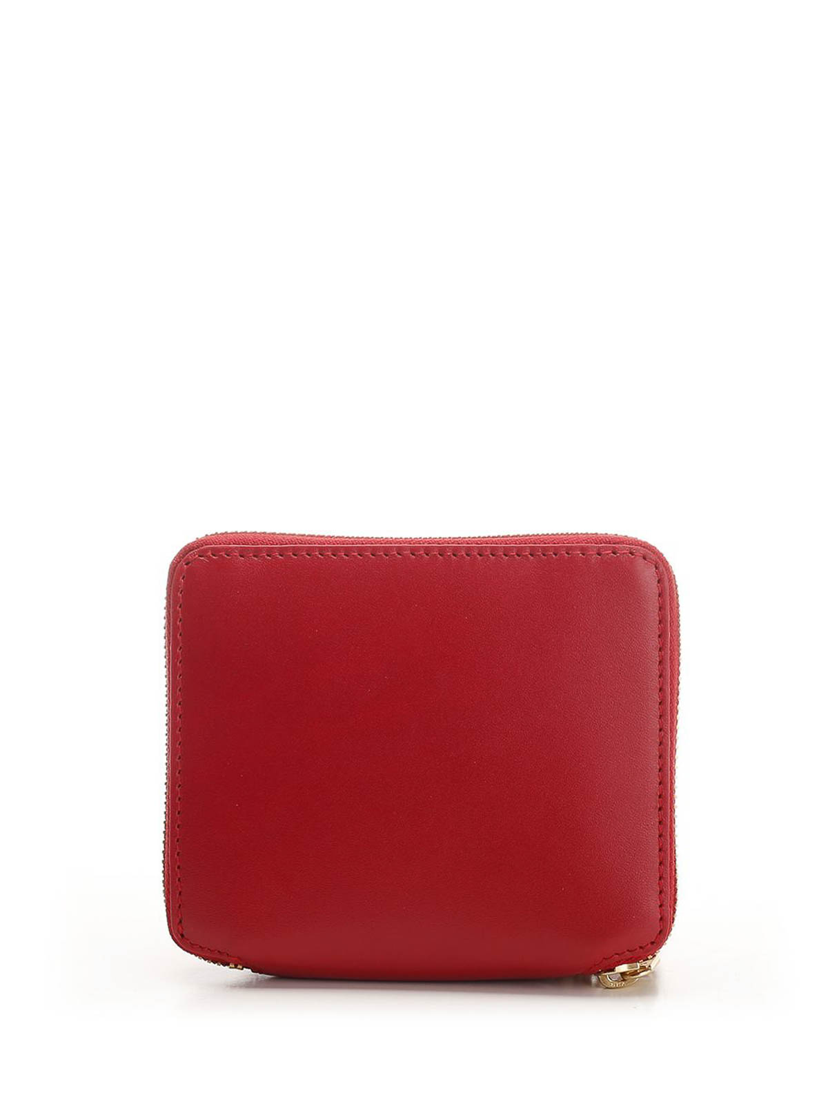 Comme Des Garçons Leather Wallet Wallets Red In Red