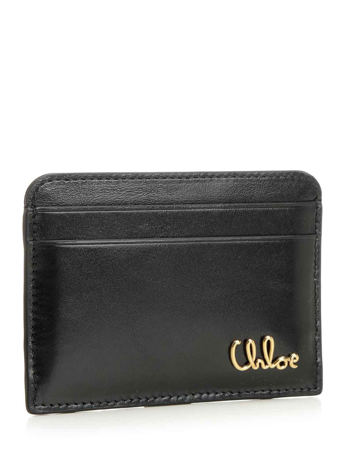 Chloé Chlo Iconic Card Case In Black