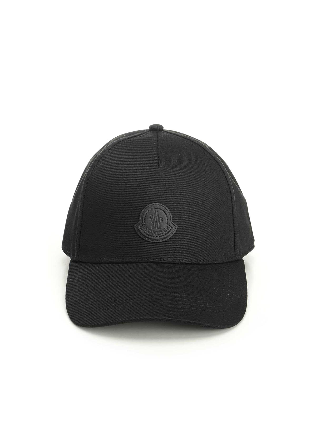 Moncler Casquette En Gabardine De Coton In Black