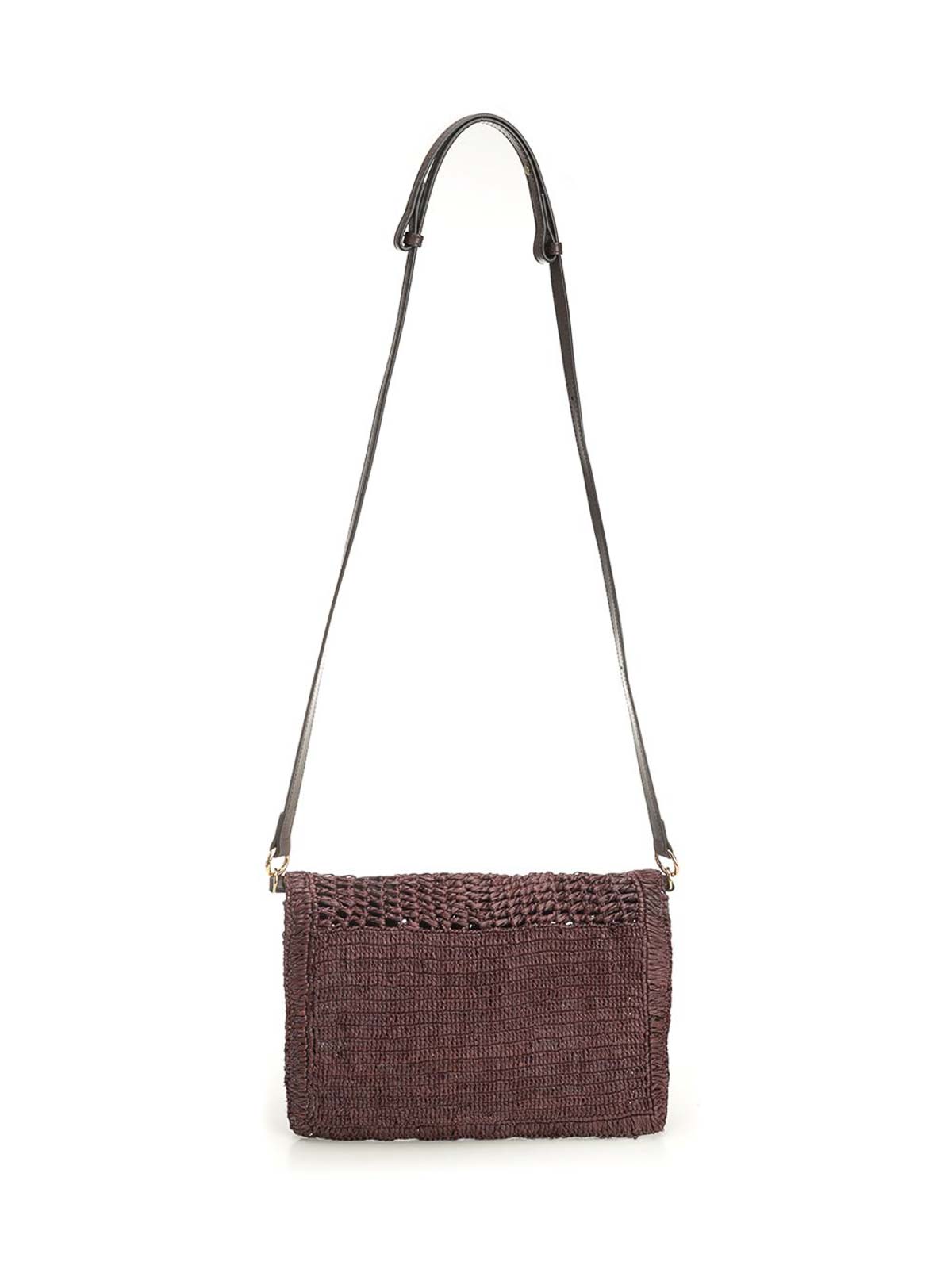 Chloé Summer Banana Flat Clutch Bag In Brown