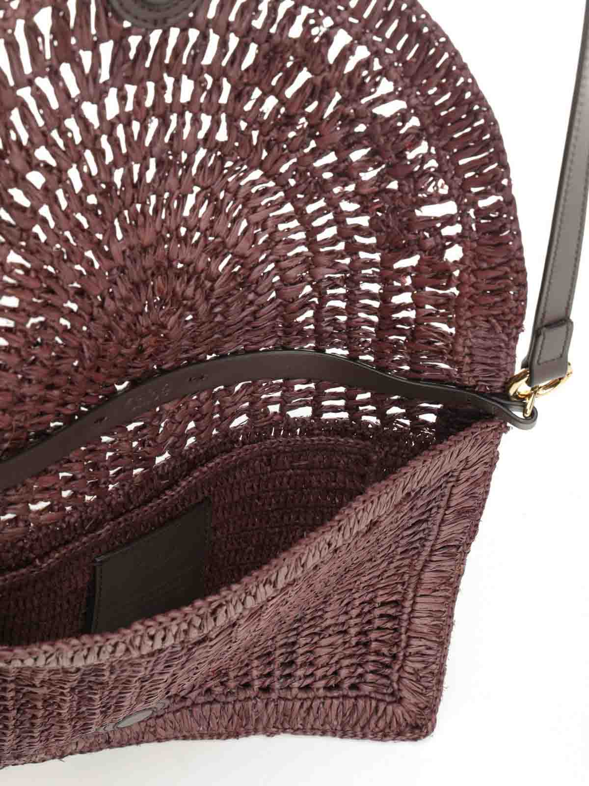 Chloé Summer Banana Flat Clutch Bag In Brown