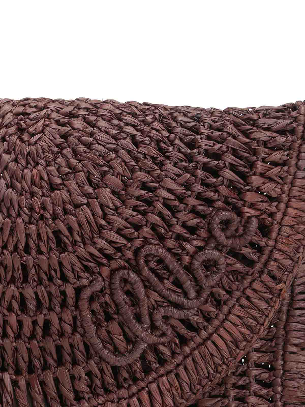 Chloé Summer Banana Flat Clutch Bag In Brown