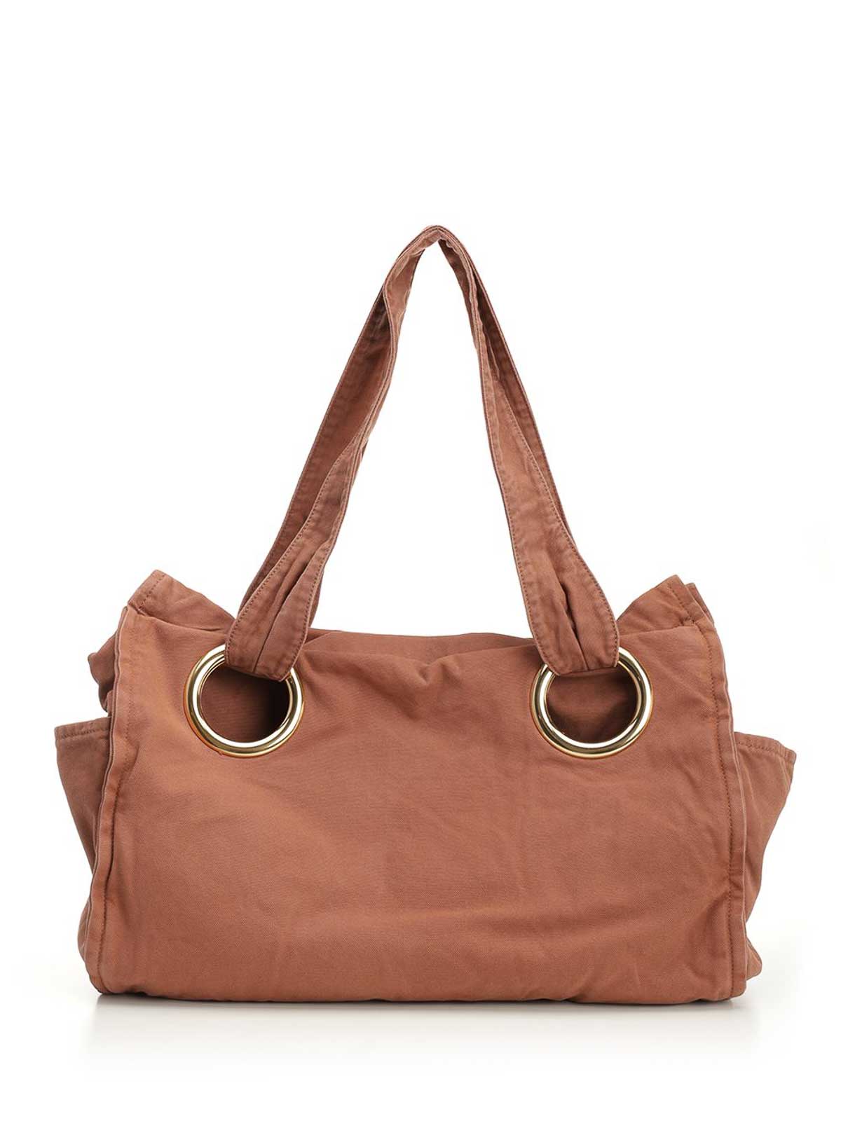 Chloé Womens Wild Pink Plage Medium Cotton Tote Bag In Brown