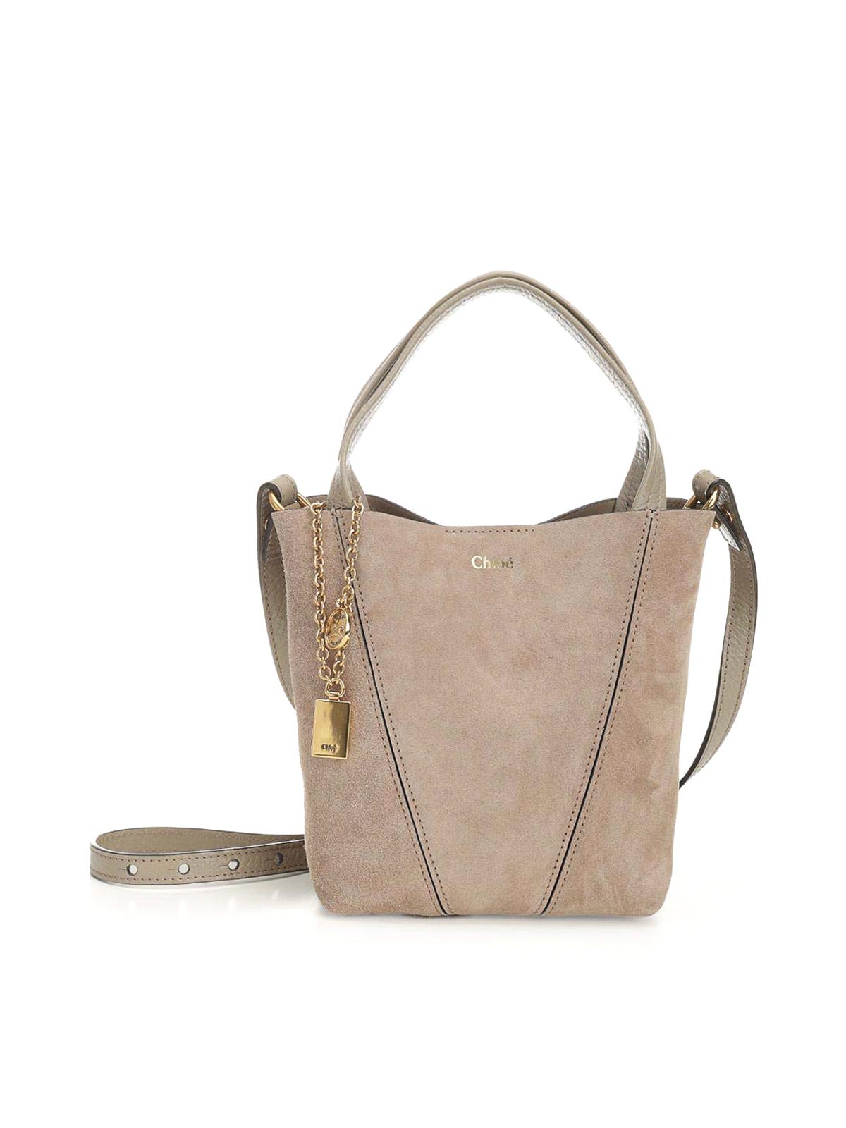 Chloé Chlo Spin Small Tote Bag In Gray