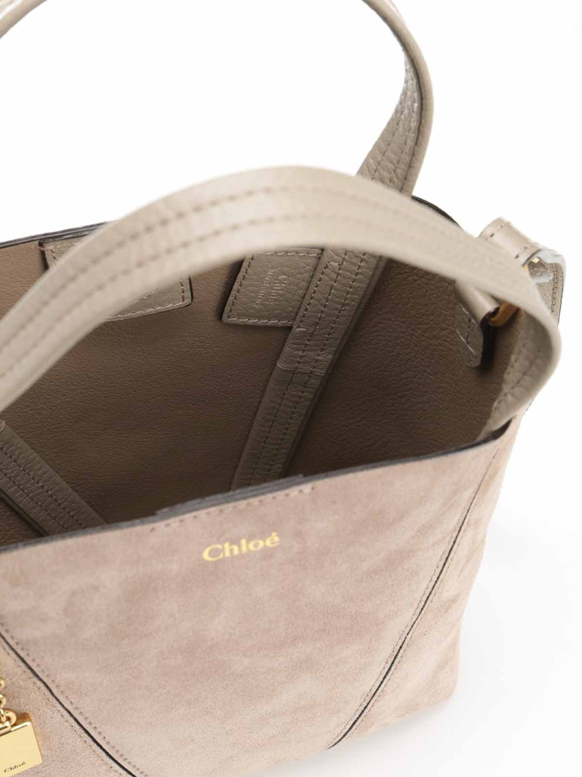 Chloé Chlo Spin Small Tote Bag In Gray