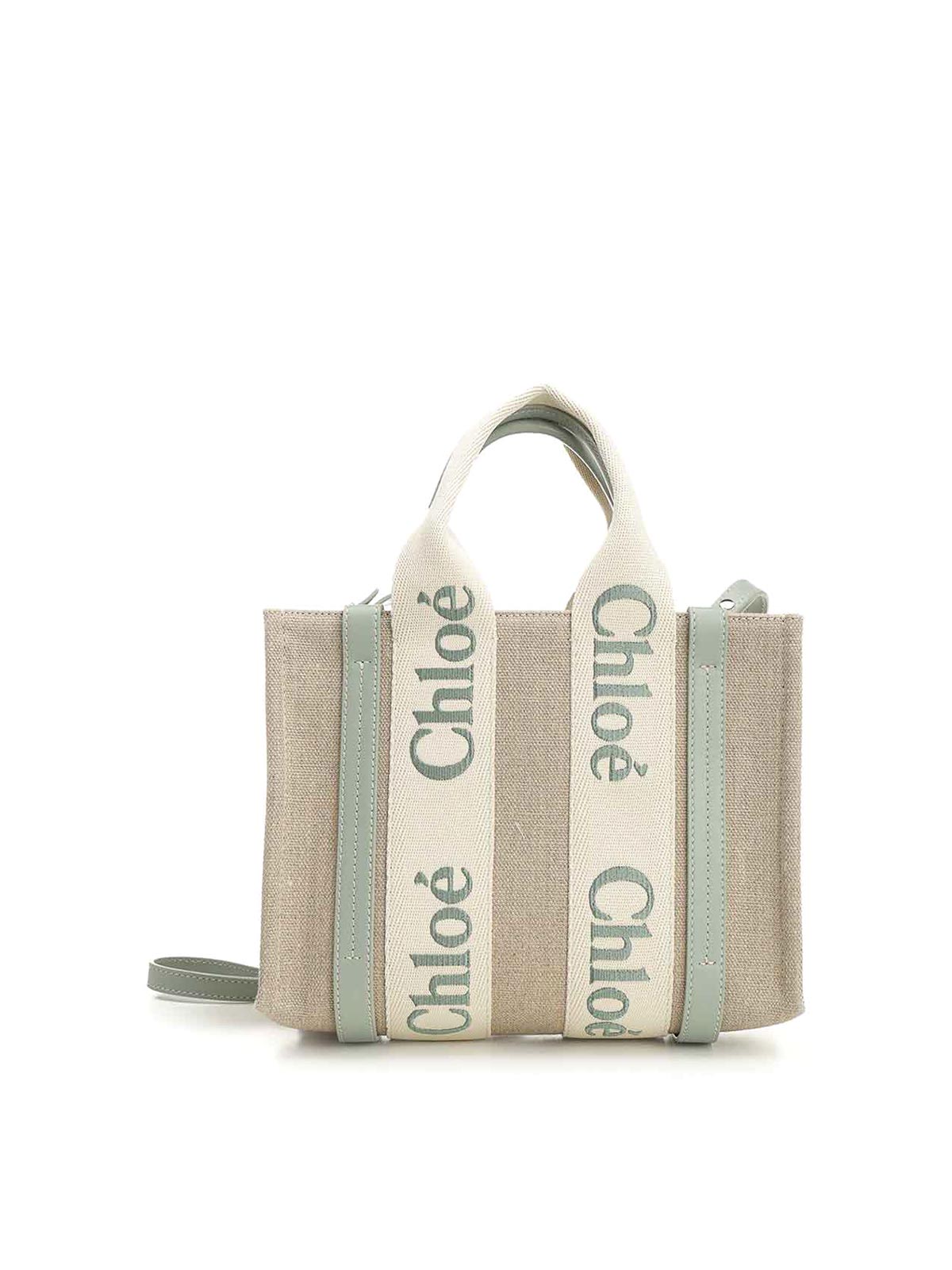 Chloé Woody Handbags Beige In Sand