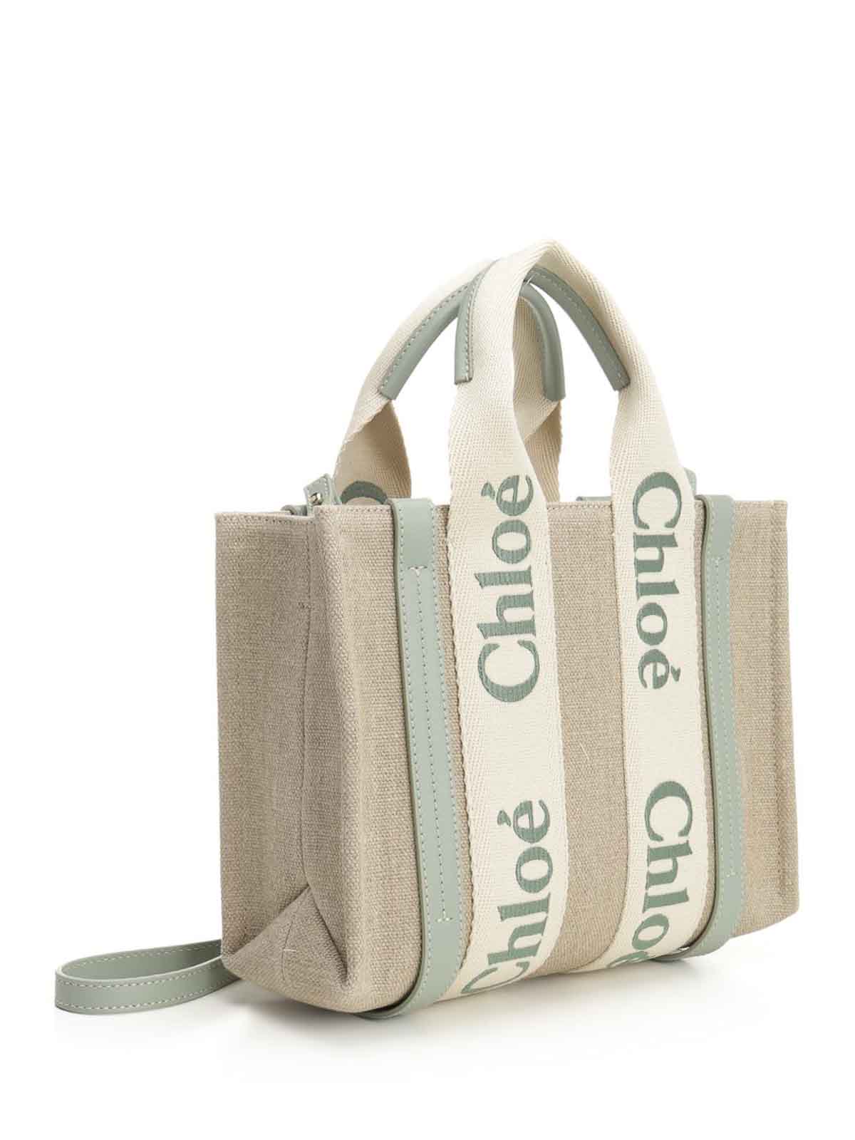 Chloé Woody Handbags Beige In Sand