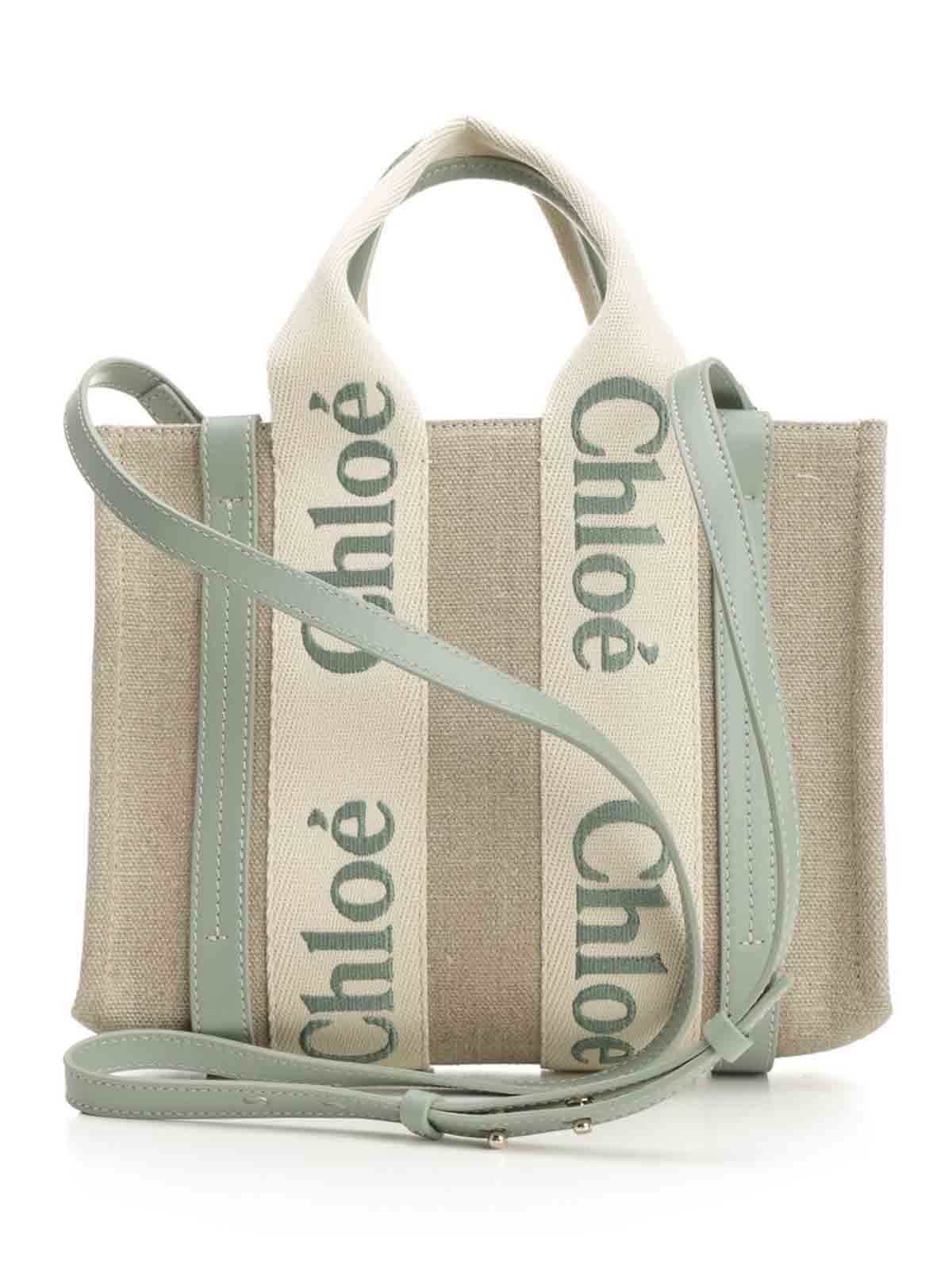 Chloé Woody Handbags Beige In Sand