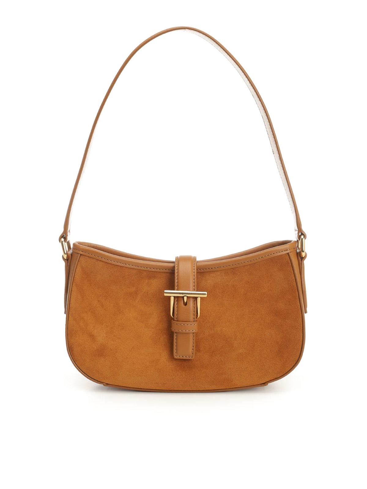 Alexander Mcqueen T-bar Shoulder Mini Suede Bag Shoulder Bags Beige In Sand