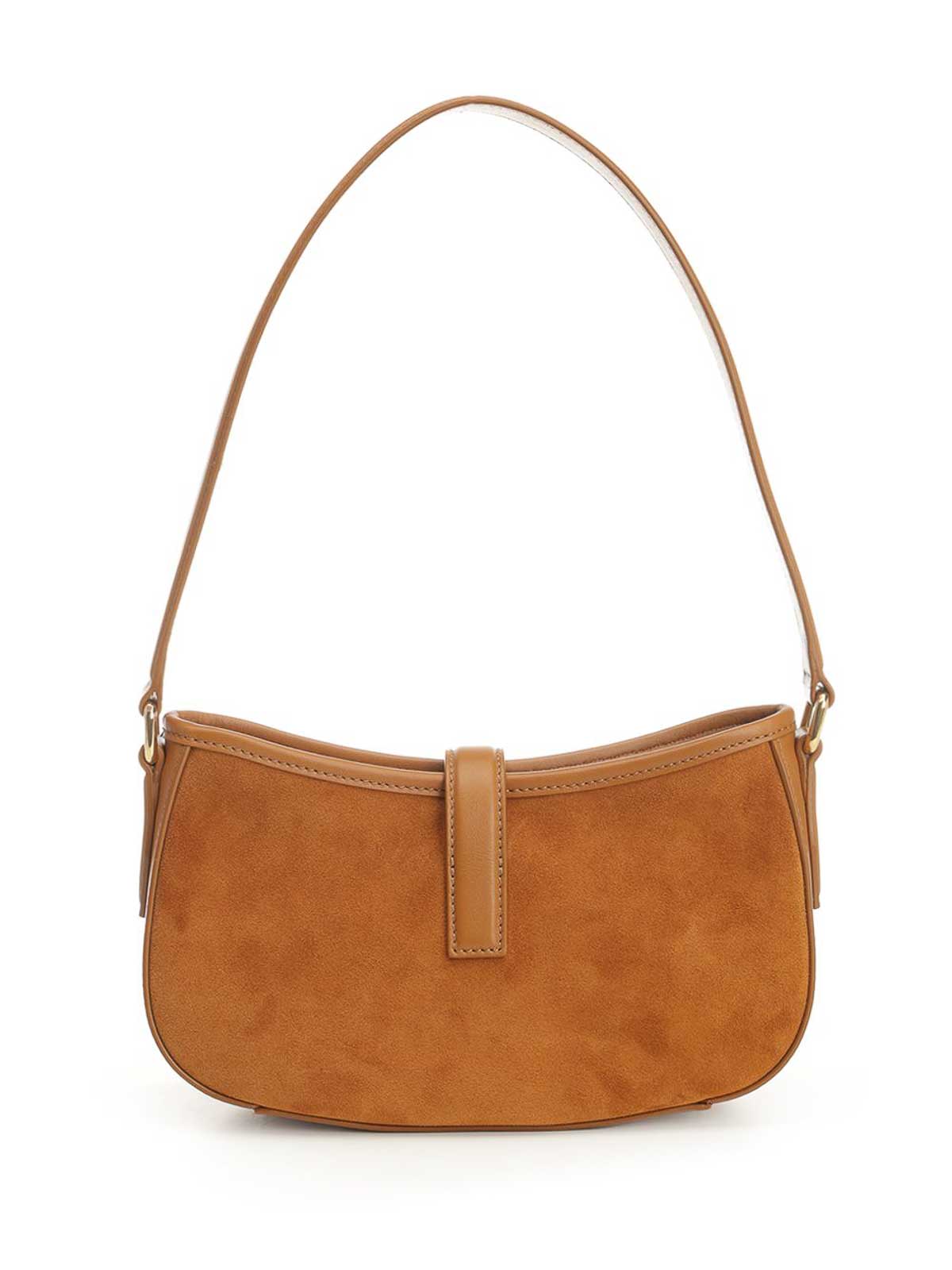 Alexander Mcqueen T-bar Shoulder Mini Suede Bag Shoulder Bags Beige In Sand