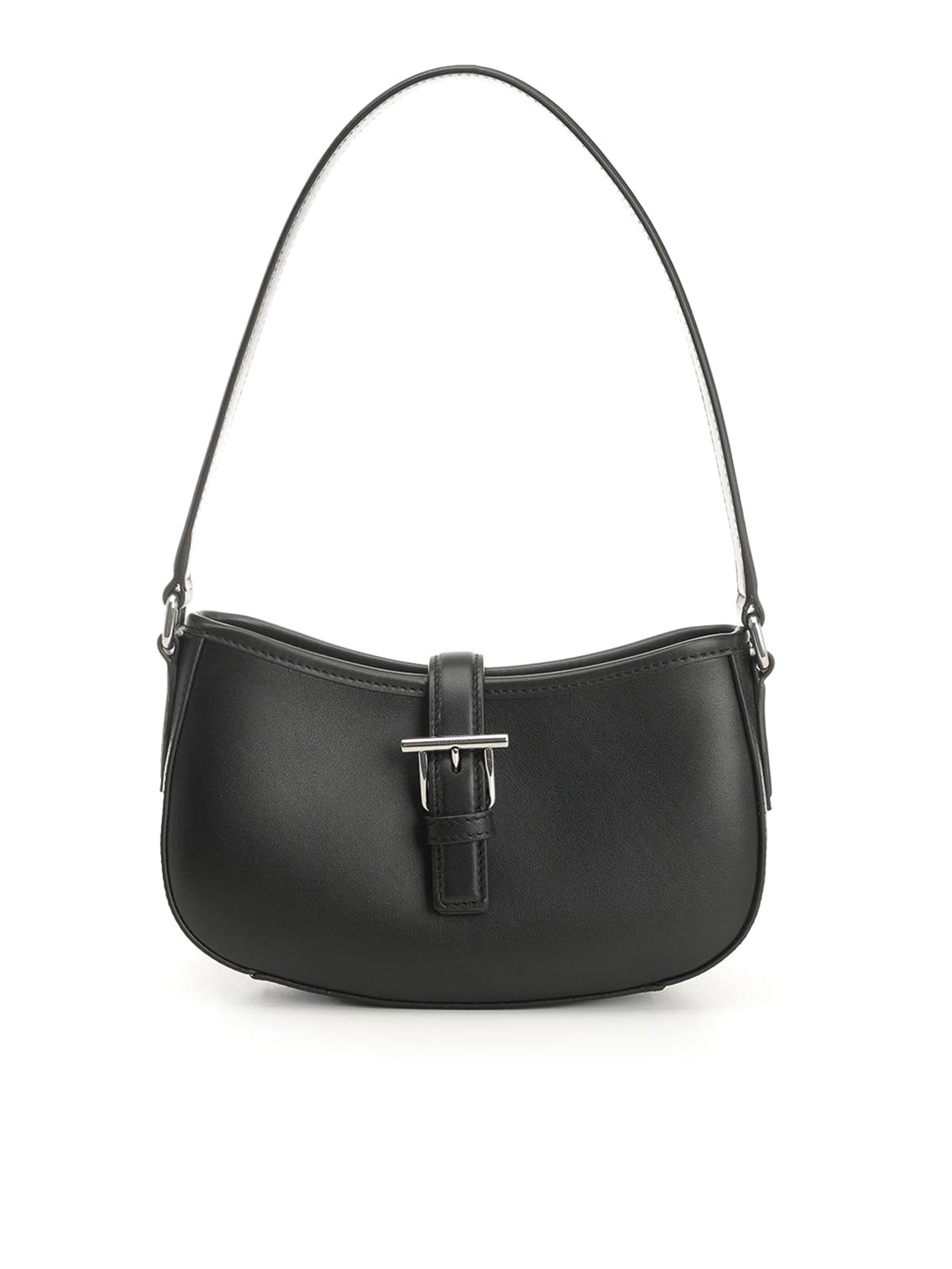 Alexander Mcqueen Mini T-buckle Shoulder Bag In Black