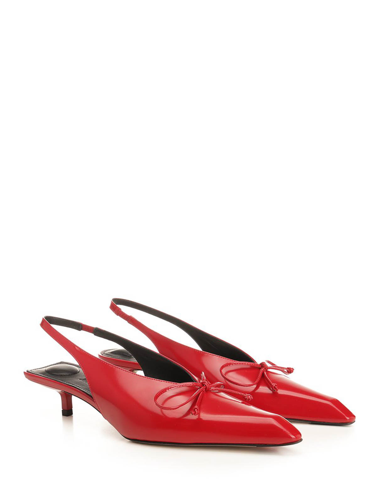 Jacquemus Women Les Slingbacks Cubisto B Kitten Heels In Red