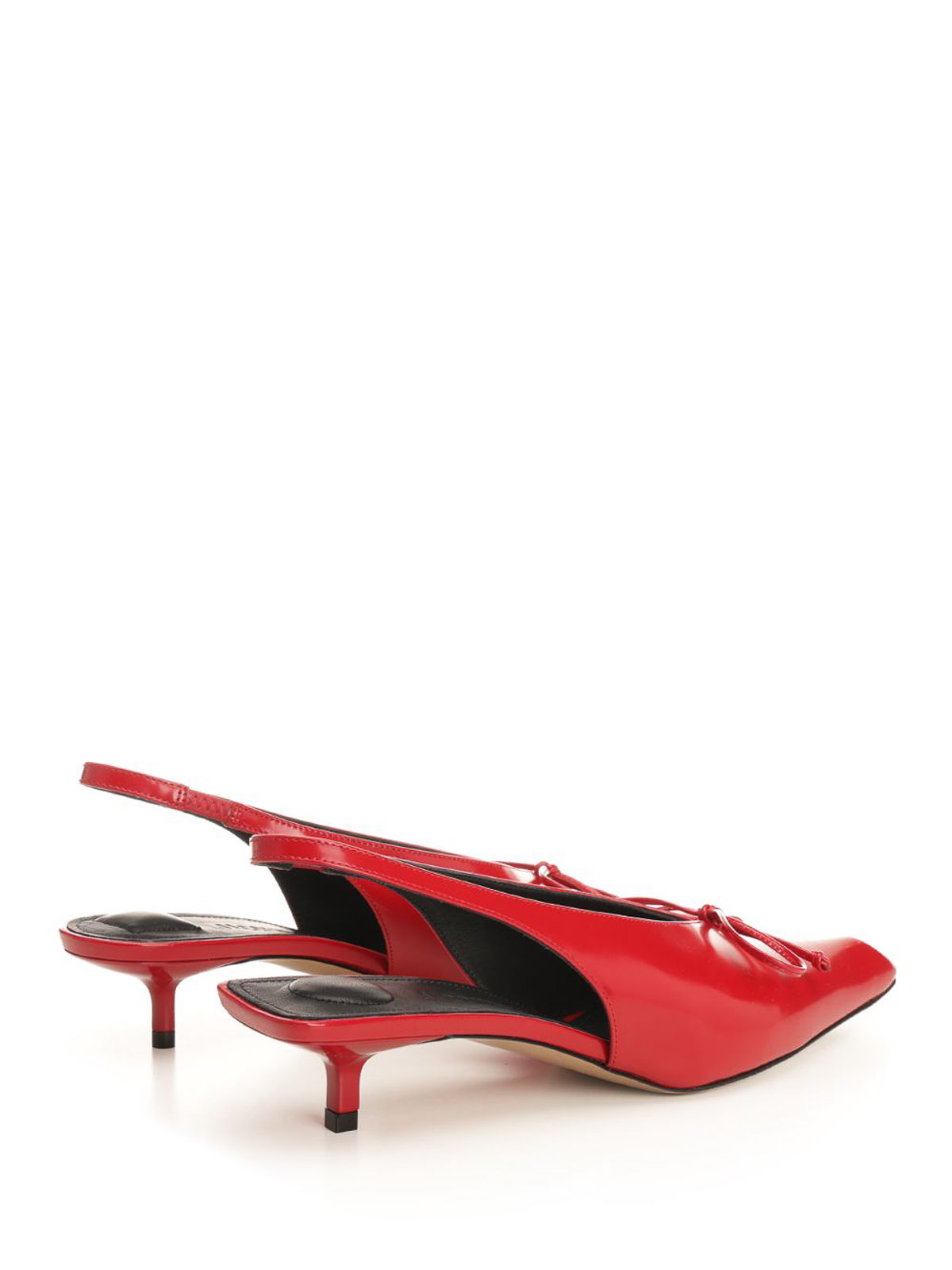 Jacquemus Women Les Slingbacks Cubisto B Kitten Heels In Red