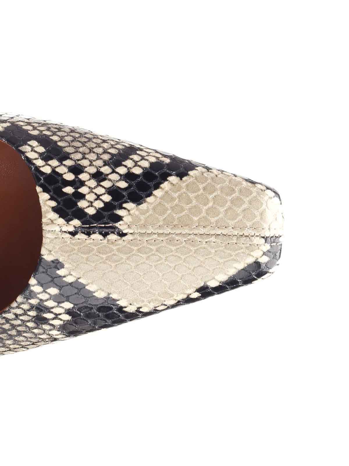 Paris Texas Belle Python Printed Slingback In Multi