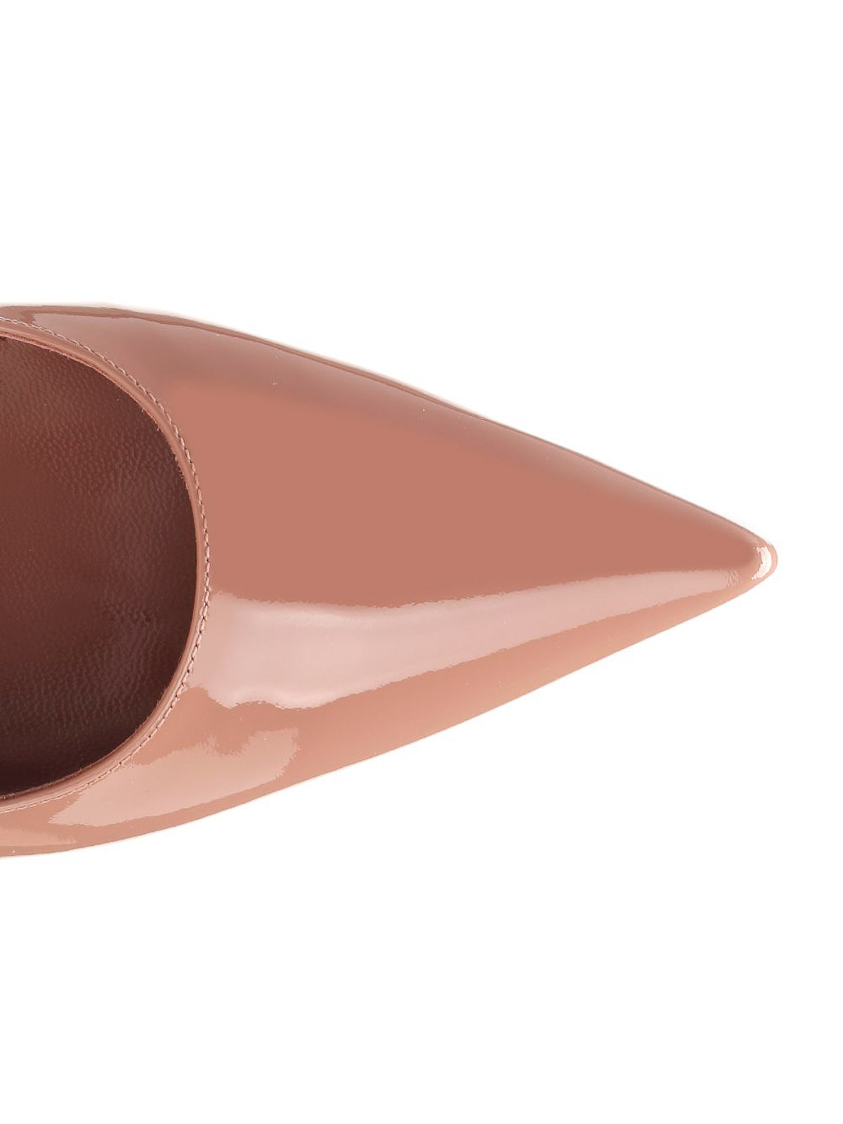 Paris Texas Slingbacks In Caramel Satin. In Pink