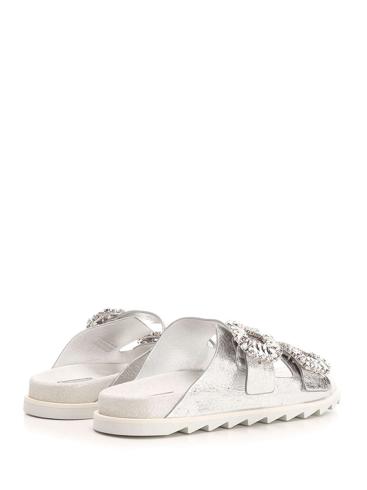 Roger Vivier Slidy Viv Double Buckle Sandals
